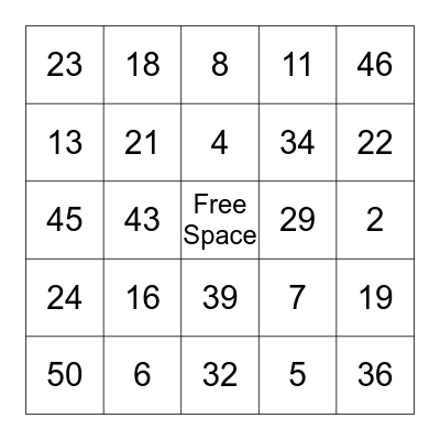 Bingo Card