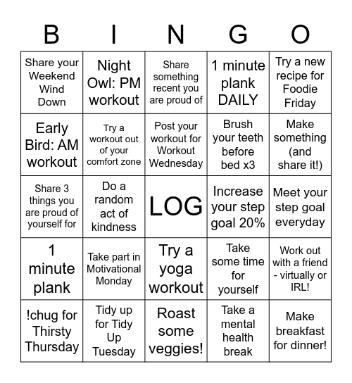 BIGFOOT BINGO Card