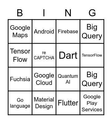 Google Developer Student Club Bingo Card