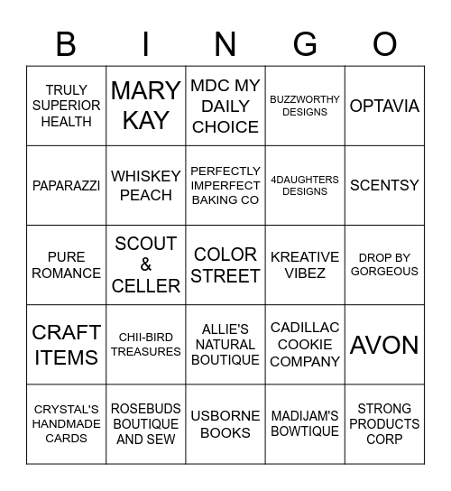 GRRAWNS HOLIDAY MARKET Bingo Card