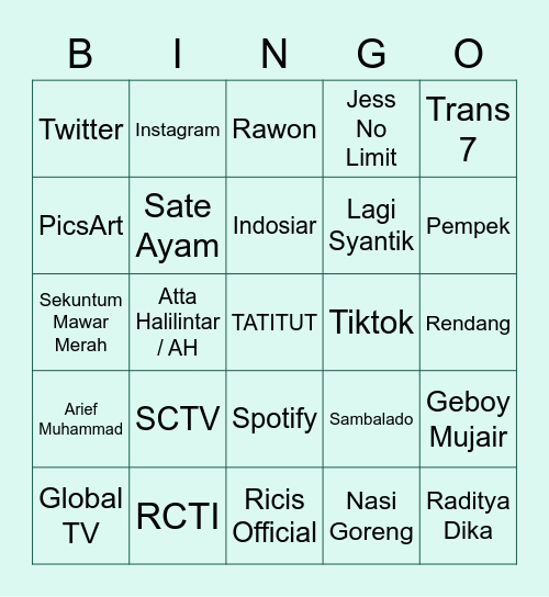 LARA LYVONNE Bingo Card