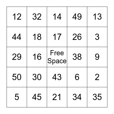 Bingo Card