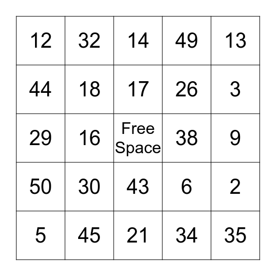 Bingo Card