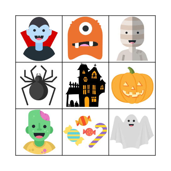 Halloween Bingo Card