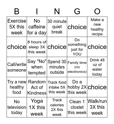 May Bingo Card
