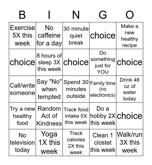 May Bingo Card