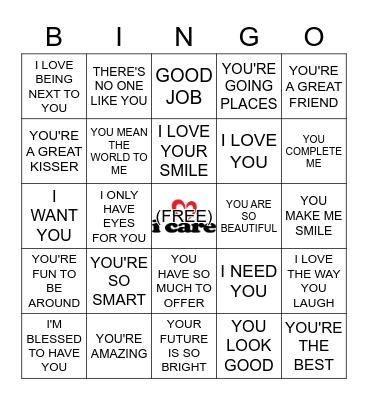 WORDS OF AFFIRMATION Bingo Card