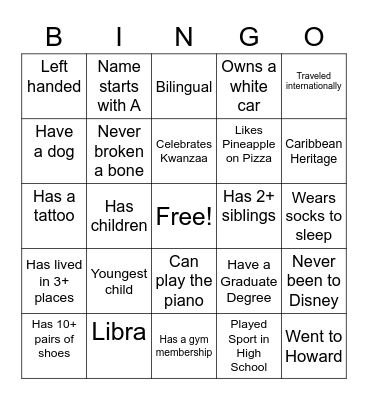 Bingo Card