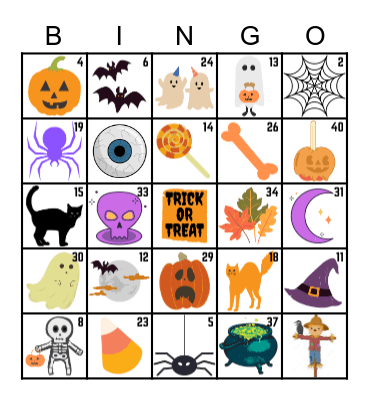 Fall Bingo Card