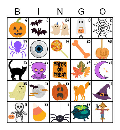 Fall Bingo Card