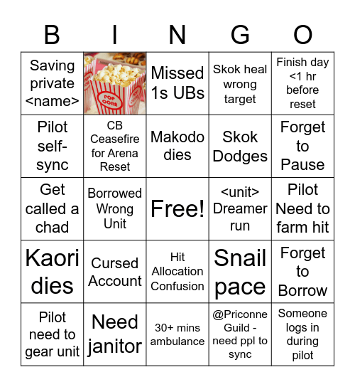 October CB Day 4 Bingo Card