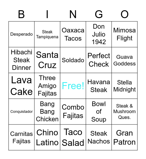 Server Bingo! Bingo Card