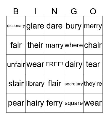 Unit 8.2 Bingo Card