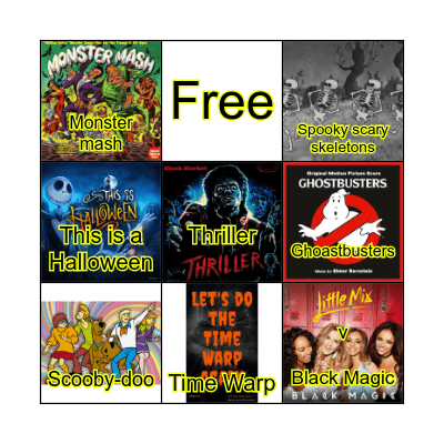 Halloween bingo Card