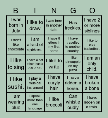 Mardi Gras 2021 Bingo Card