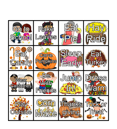 FALL BINGO Card