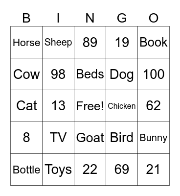 Bop Bingo Card