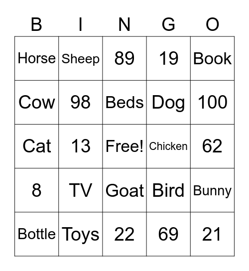 Bop Bingo Card