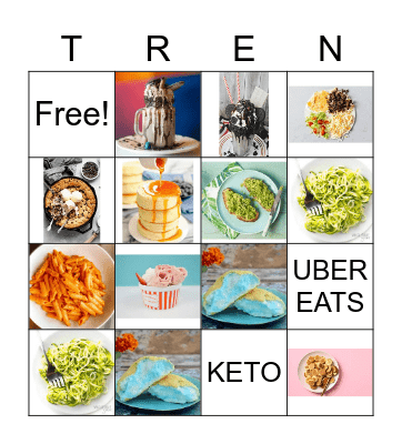 Food Trends Bingo Card