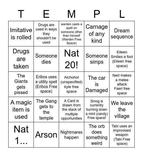 Session 36: All women are queens/ if she breathes she's a thot Bingo Card