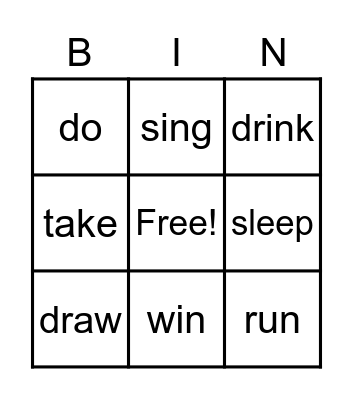 Irregular bingo Card