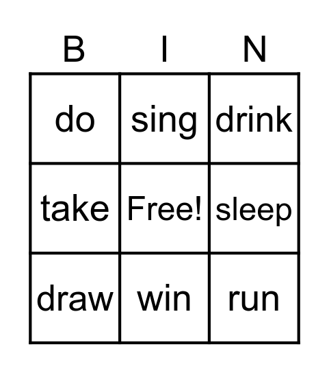 Irregular bingo Card