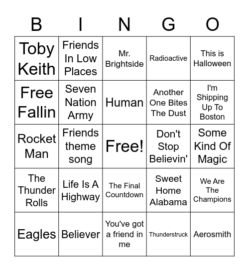 Dock Music BingoUntitled Bingo Card