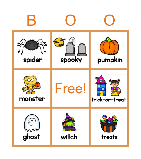 Halloween Bingo Card