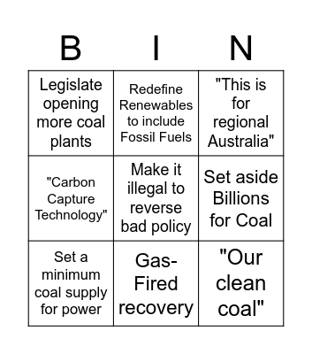 Barnaby's Bargaining Bingo Card