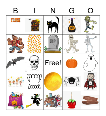 Halloween BINGO Card