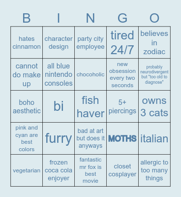 Sava :3 Bingo Card