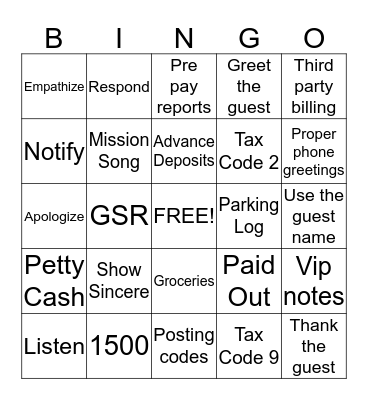 I believe Bingo Card