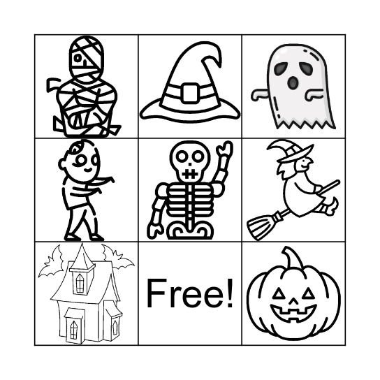 HALLOWEEN BINGO! Bingo Card