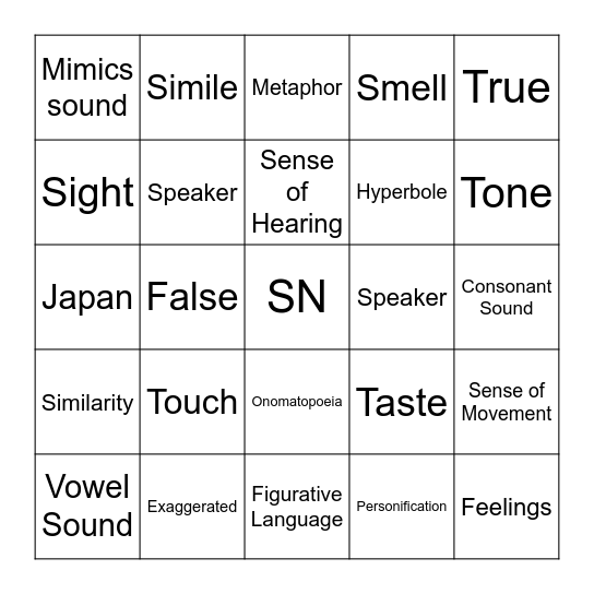 Bingo Card