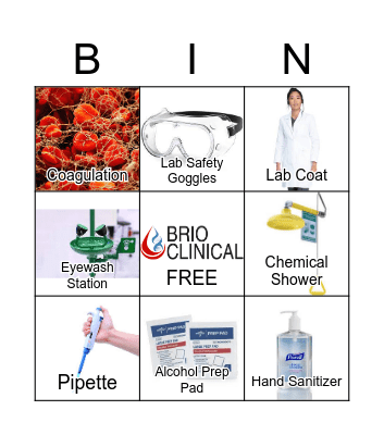 Lab Science Bingo Card