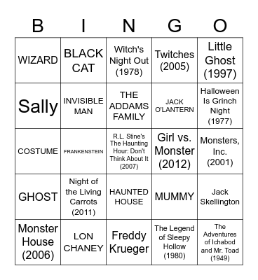 HALLOWEEN Bingo Card