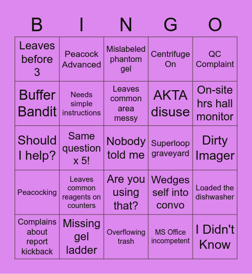 Chingo! Bingo Card