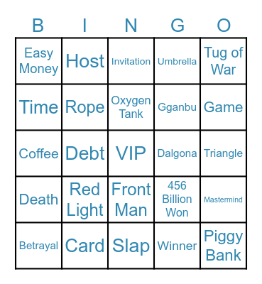 #FASquidGamesAndChill2021 Bingo Card