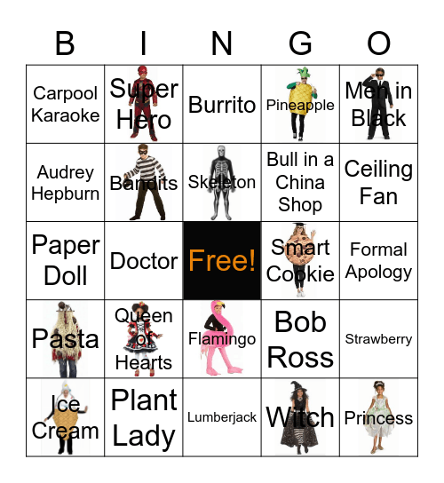 Halloween Costume Favorites 2021 Bingo Card