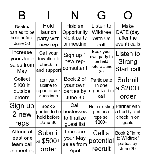 May-June 2015 Bingo! Bingo Card