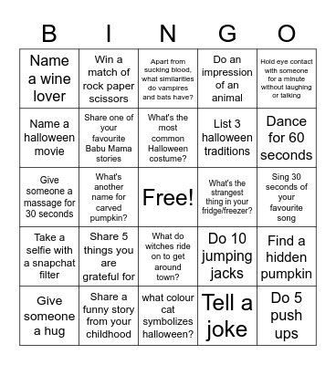 BINGO Card