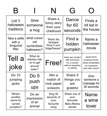 BINGO Card