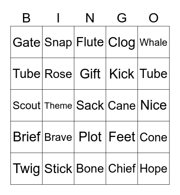 Bingo Card