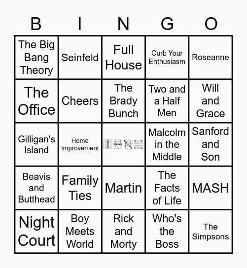 Sit Calm and Name That Show Bingo Card