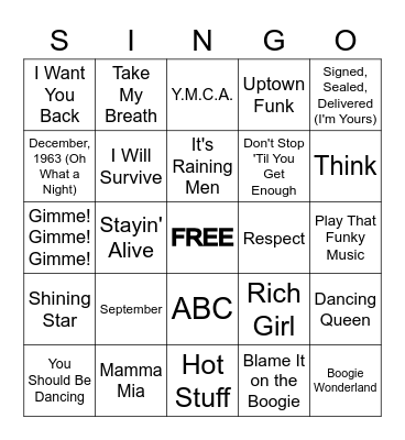 Crimson Sweethearts Philanthropy Disco Bingo Card