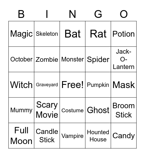 Halloween in the US Bingo Card