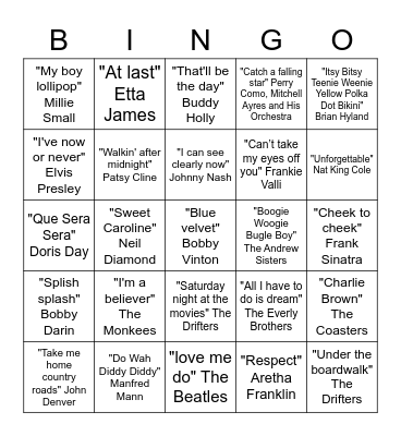 My Tutor Bingo Card