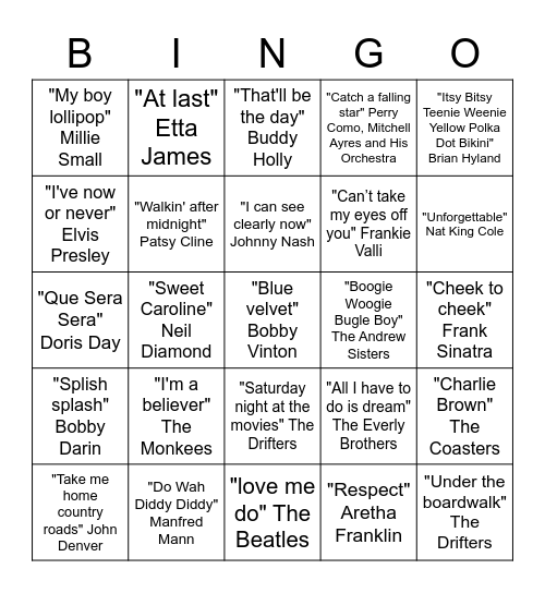 My Tutor Bingo Card