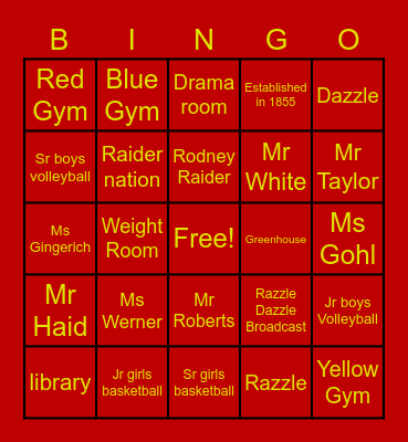 Its Bingo Time!! Bingo Card