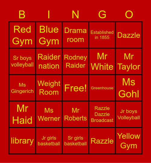 Its Bingo Time!! Bingo Card